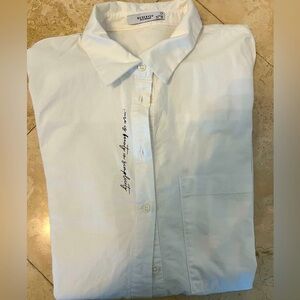 ASOS blouse with inscription